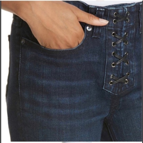 Veronica Beard Carolyn baby boot lace up jeans; size 27 - Picture 10 of 10